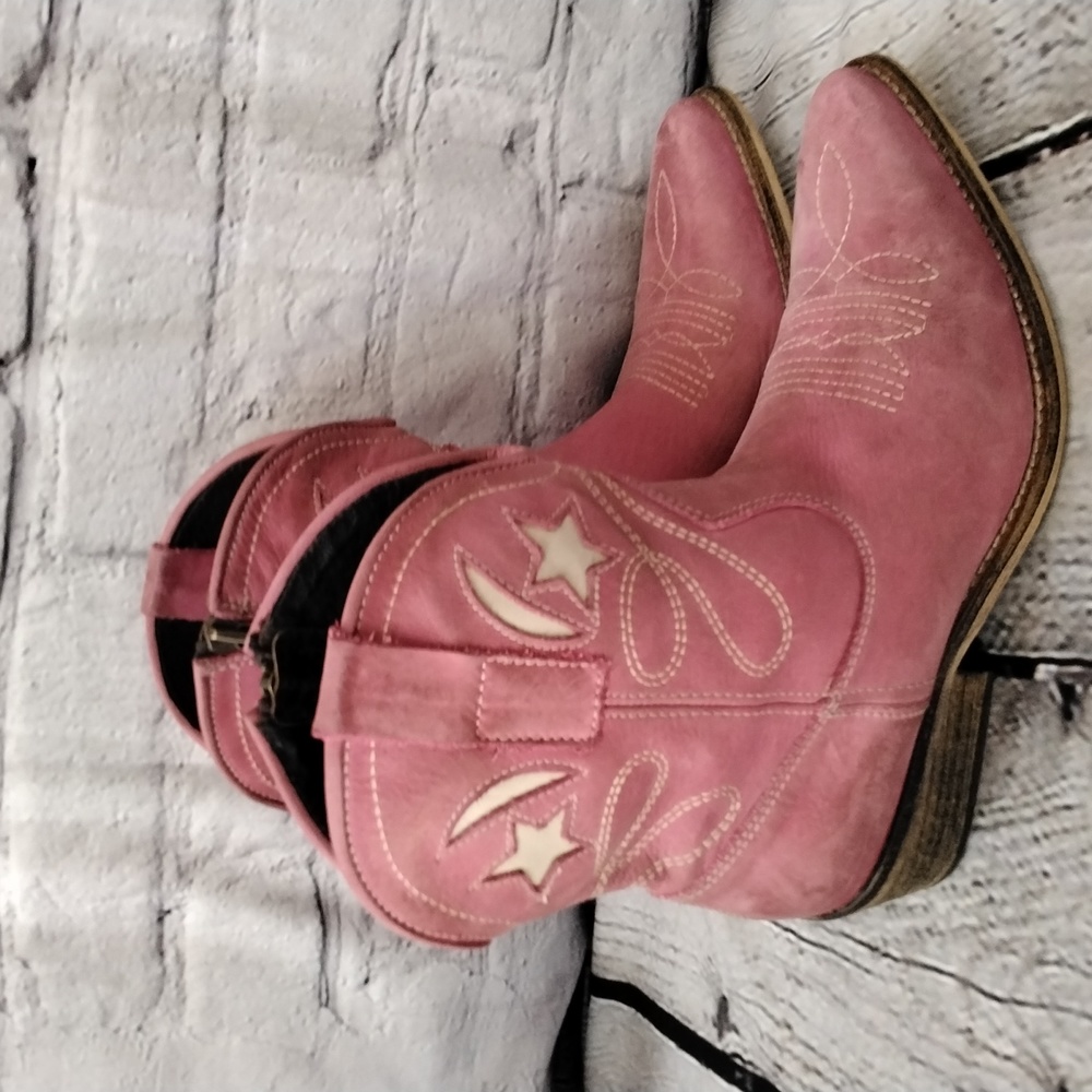 Pink cowboy boots